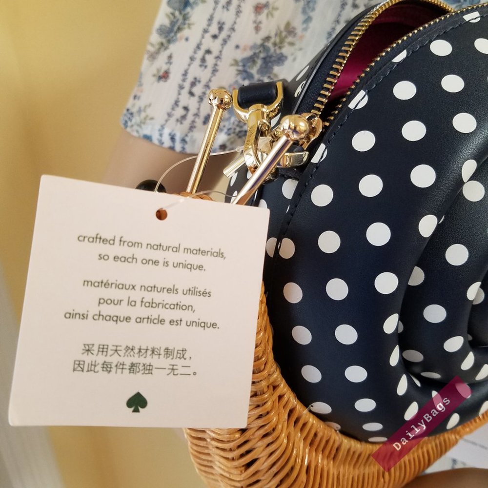 KATE SPADE SNAIL ENCHANTED BLUE CROSSBODY WHITE - Picture 5 of 13